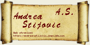 Andrea Stijović vizit kartica